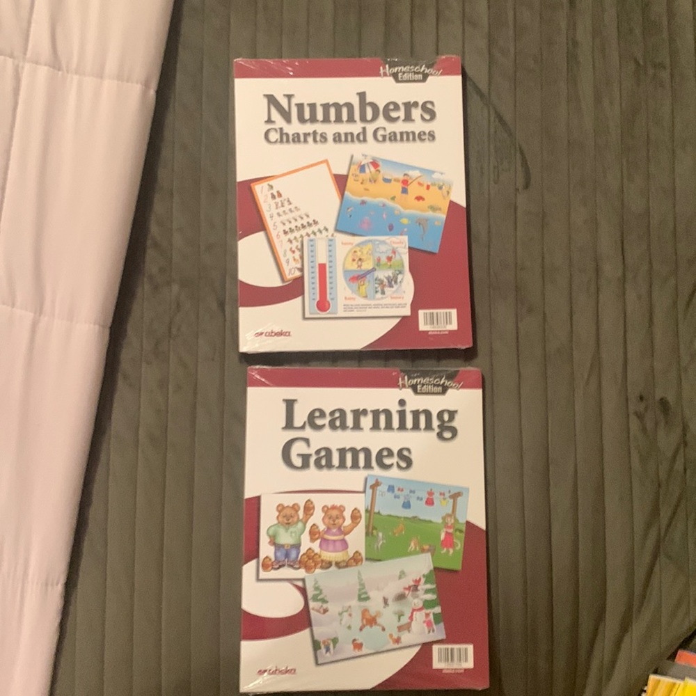 NEW Abeka Learning Games & Numbers Charts and Games bundle